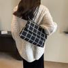 Plaid Large-capacity Fashionable and Simple 2025 Autumn and Winter New Chain Shoulder Crossbody Small Square Bag