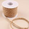 Khaki Geflochtenes Jute Garn - 5mm Dick, DIY Vintage Bastel Schnur für Geschenkverpackung & Bekleidungszubehör