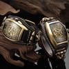 Shenhua Belt Rivet Buckle Men'S Barrel Shaped Hollow Skull Tourbillon Automatic Mechanical Watch
