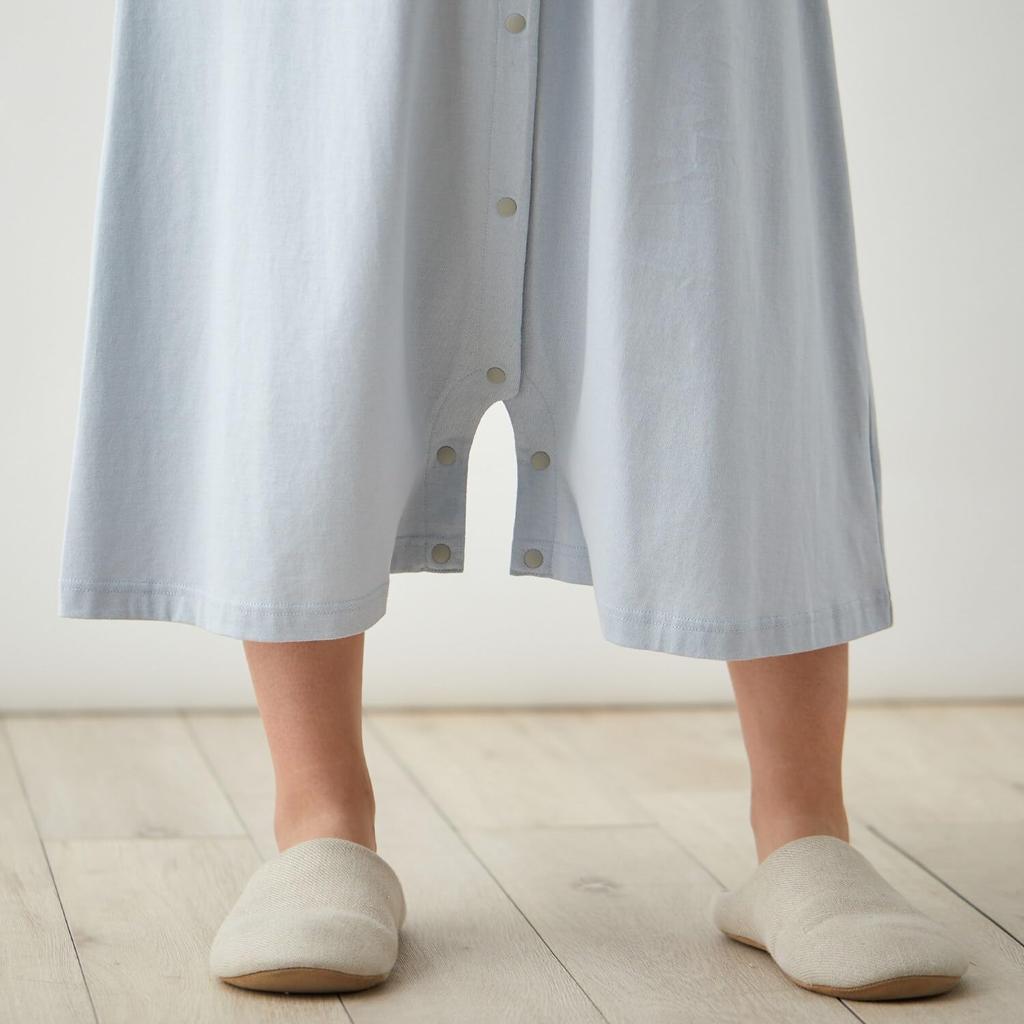 Maternity Front Short Maternity Maternity Sizes [Belle Maison] Pajamas, Opening, Sleeve, One-Piece, 2-Way, Cotton, Absorbent, Quick-Drying,