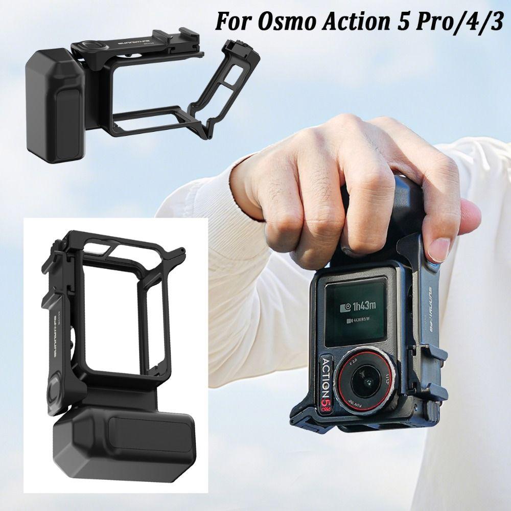 Shutter Button Camera Grip Handle Rabbit Cage for DJI Osmo Action 5 Pro/4/3 Camera Accessories