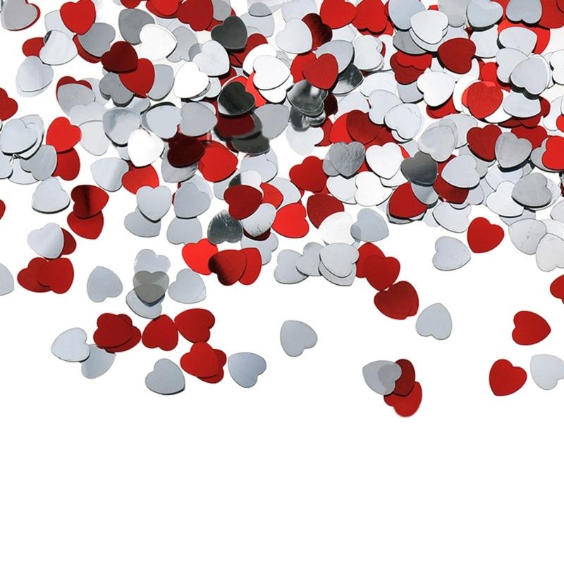 Heart Plastic Confettis for Birthday Wedding Decoration Portable Heart Shape Confettis Charm For Wedding Party Birthday 10mm