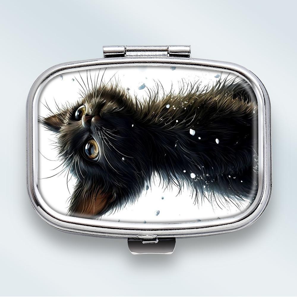 

Mini Metal Jewelry Box, 2 Grids Portable Storage Case, Travel Small Organizer for Earrings and Tiny Items різнокольоровий