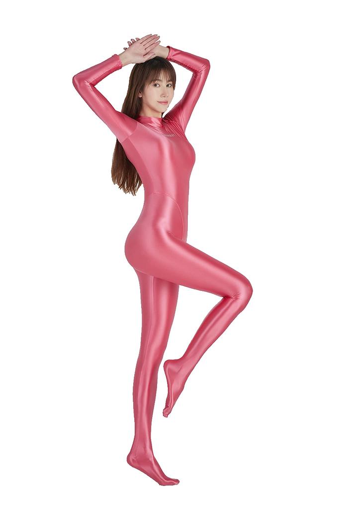 is a skinny diving Also nylon swimsuits with legs [AMORESY] shiny, full-body suit. available (rose, M).