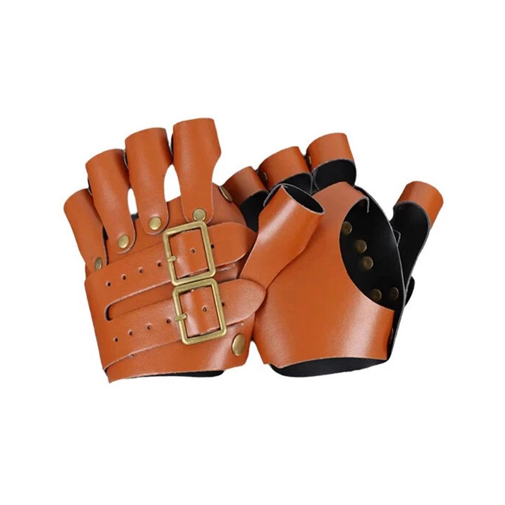 

Перчатки из искусственной кожи ПУ Дизайн с браслетом на запястье Средневековый стиль Стимпанк Перчатки Пиратская тематика Перчатки без пальцев Ролевые игры 1 pair верблюд