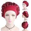 Hair Care Women Wide Band Elastic Satin Bonnet Cap Night Sleep Hat Head Wrap