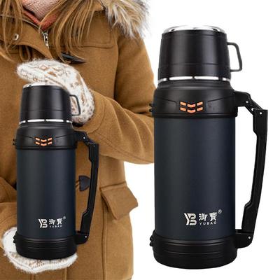 Izolovaná láhev na vodu Nerezový cestovní hrnek Vakuová nádoba s víčkem Hrnky na kávu 1,2 l/1,6 l/2 l Termohrnky s nastavitelným