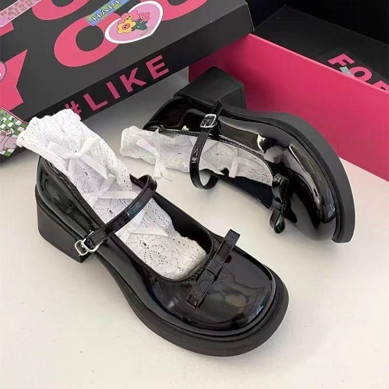 British Style Small Leather Shoes Women's Mary Jane Shoes Round Head Versatile Japanese Jk College Style Skirt 2025 Spring New