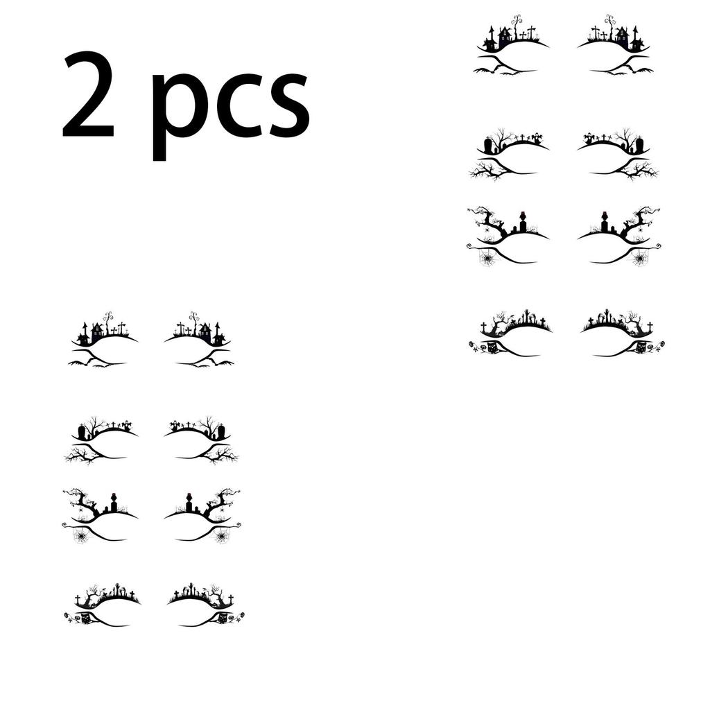 EELHOE Halloween Eyeliner Stickers, Horror Fashion Party Makeup Tool, Bat and Spider Decorative Eye Makeup Eyeshadow Stickers, 4pcs