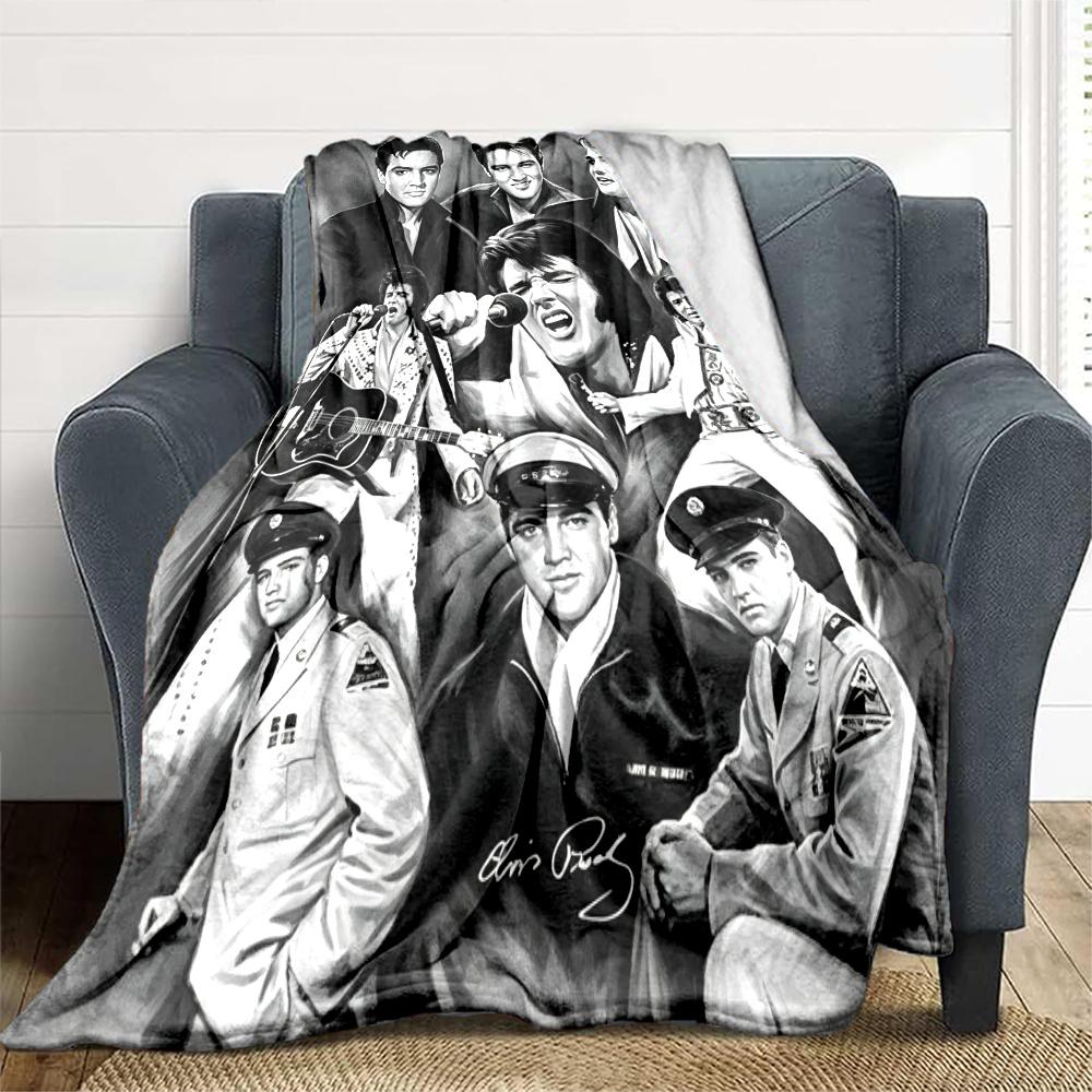 Elvis Presley Blanket Warmthful Decor Suitable For Office Couch Office Chair Allseason Use Stylish Decor Ideal Gift For Birthday Valentine'S Day