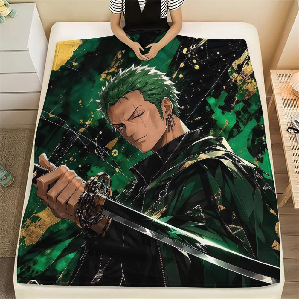 Roronoa Zoro Flannel Blanket, High quality Comfortable for All Seasons, Home Decor, Warmth and Comfort