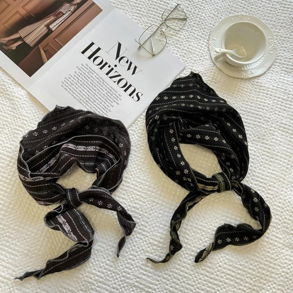 New Soft Triangle Scarf Cashew Print Floral Decorative Scarves Neck Head Scarves Long Cotton Linen Bandanas Shawl Headband