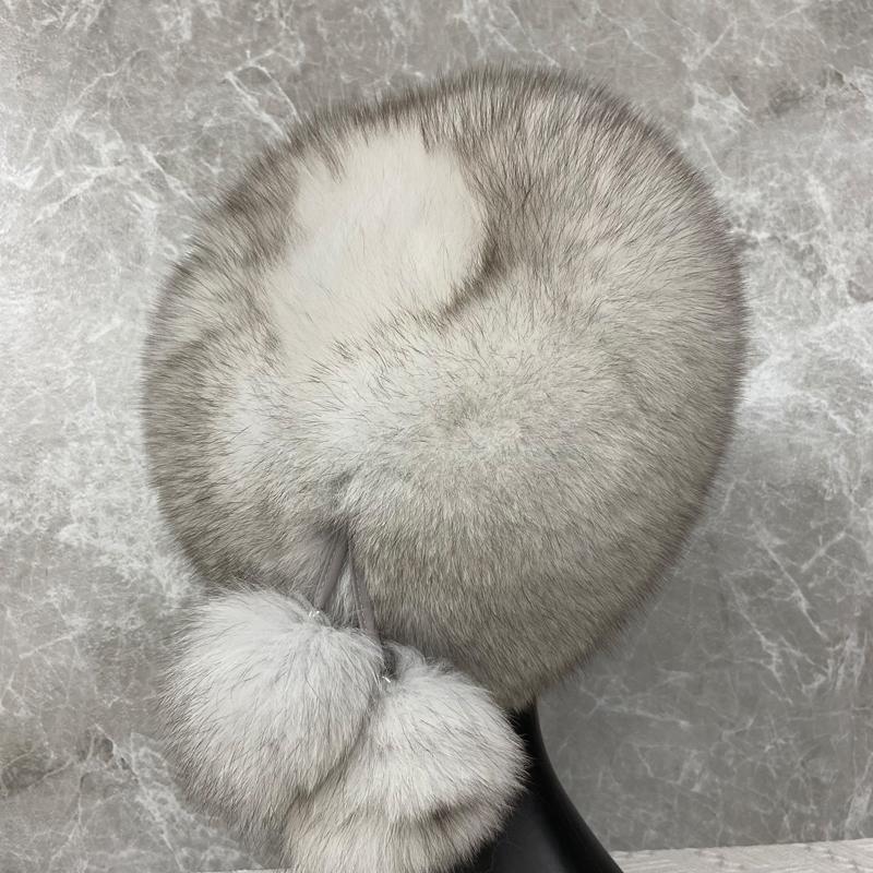 Natural Fluffy Hat Russian Domo Hat Ushanka Winter Woman Cap Hat Fashionable Real Fur Hat Women Warm Russian Hats Wholesale