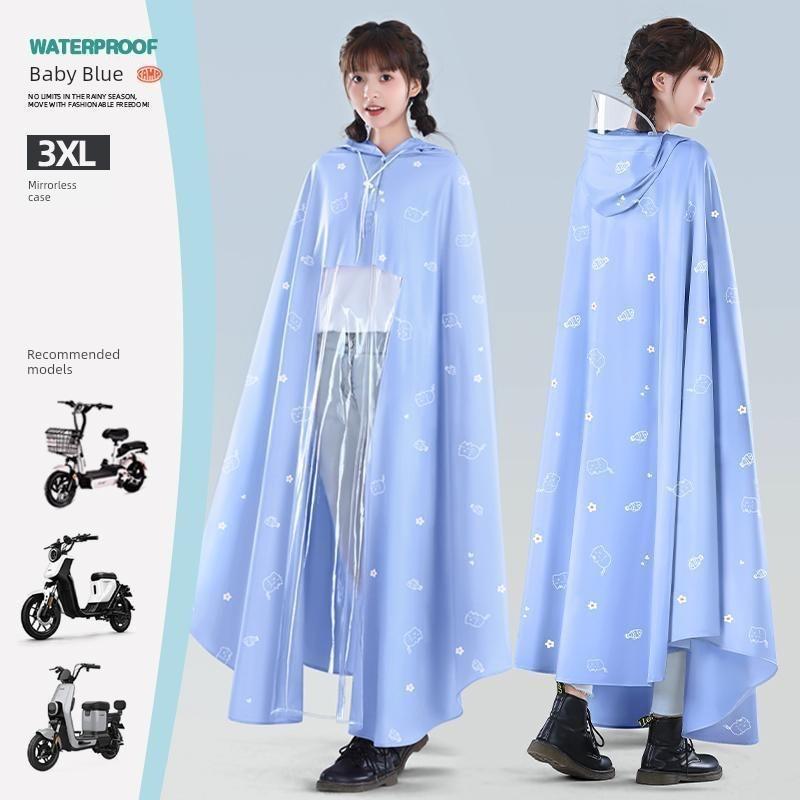 Raincoat for Electric Vehicles, Special Raincoat for Electric Motorcycles, Women's Oversized and Thickened Full-Body Raincoat, New Style Rain Poncho