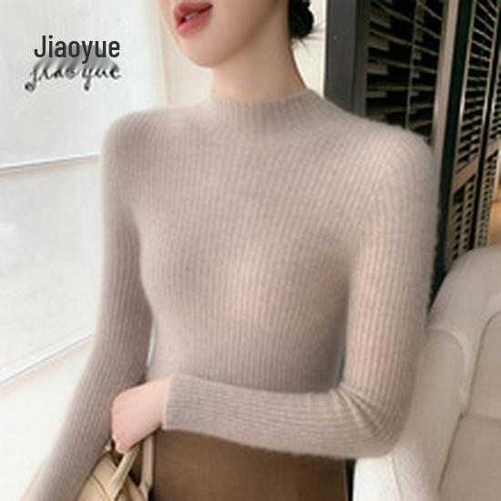 Women's Round Neck Knit Cardigan - Korean Style Loose Sweater, Garter Stitch Outerwear for Spring and Autumn