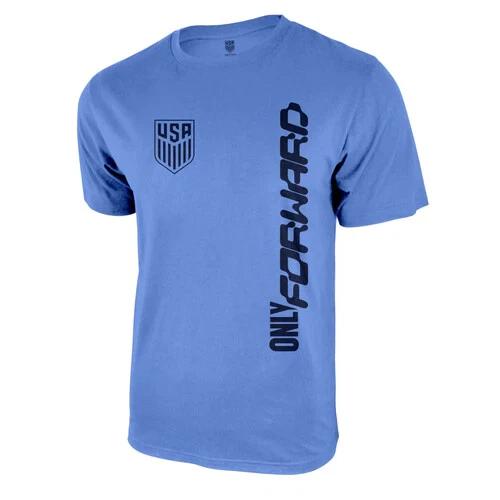 U.S. Soccer Federation USMNT Logo Adult T-Shirt Light Blue Print Only Forward 3XL