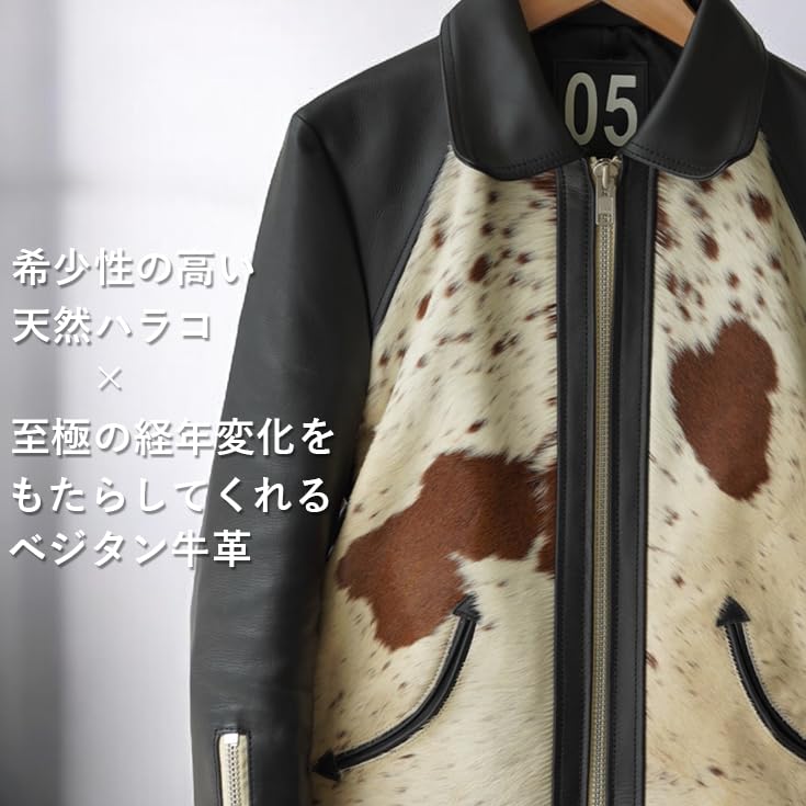 Genuine Leather Grizzly Jacket Leather Jacket Grizzly Jacket 3L Size Black VALLET05VG [Liugoo Leathers] Men's