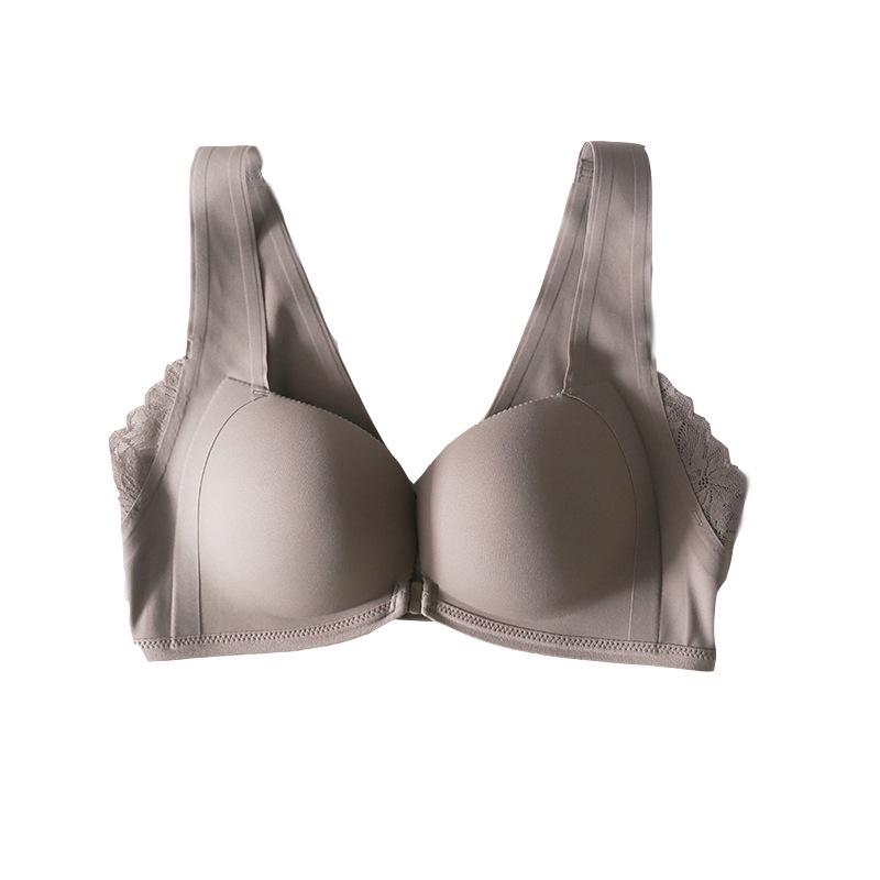 Japanese Light Cotton Seamless Front Buckle Bra - Thin, No Steel Ring, for Small Busts