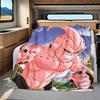 1PC Majin Buu Print Flannel Blanket, High quality All Seasons, Home Decor, Warmth and Comfort, Perfect for Christmas Gifts