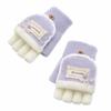 Soft Warm Kids Gloves Plush Writing Gloves Gifts Half Finger Mitten  for Girls Boys