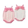 2025 Polka Dot Baby Girl Romper - Summer Bow Sling Bubble Crawling Suit