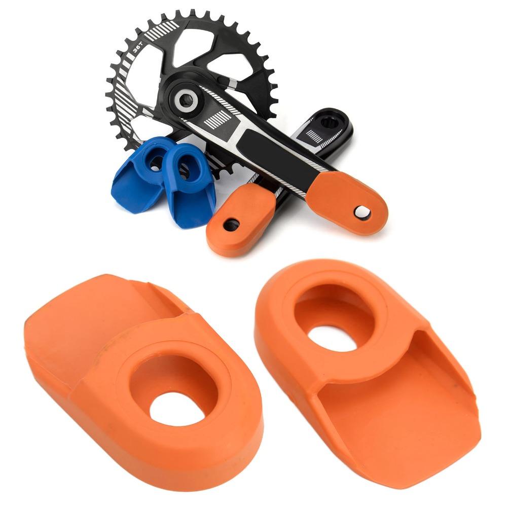 2PCS Soft Bicycle Crank Protector Silicone Crank Arm Sleeve Durable Bike Crank Boot Cycling Use