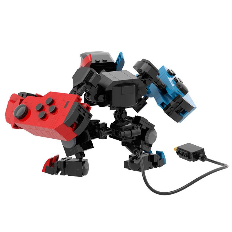 420PCS Red & Blue Hot Game Console MOC Blocks - Creative Transforming Mecha Model, Desktop Ornament, Kids Building Toy Gift