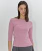 Lomaentinueo One-Shoulder Eyelet Sleeve T-Shirt (Pink)