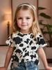 Cute Girls' Clothing Round Neck Design Lithe Fashion T-Shirt Summer Quick Drying Outdoor T-Shirt 5 To 10years Children Clothin