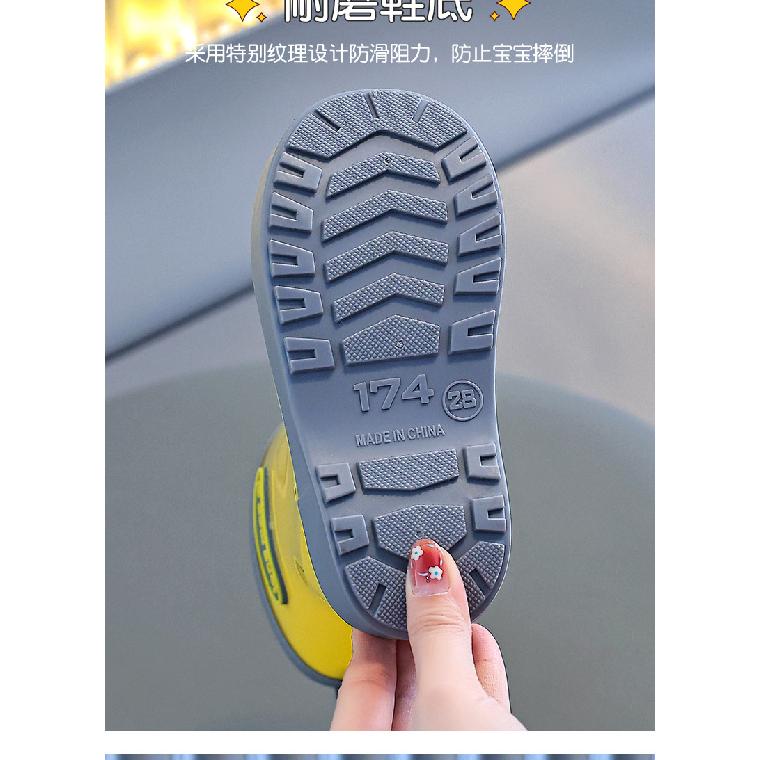 Children's Rain Boots Boys Girls Baby Boys Infant Kindergarten Students Non-Slip Water Shoes Students School Special Rain Boots
