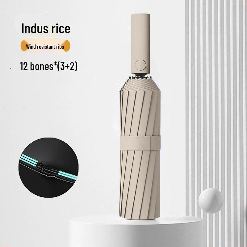 Premium Automatic Anti-UV Folding Umbrella with Dual-Use Sun and Rain Protection and Customizable Logo.