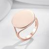 Modischer glänzender großer Ring für Frauen Roségoldfarben Schlichte runde Accessoires Hohe Qualität Täglicher feiner Schmuck