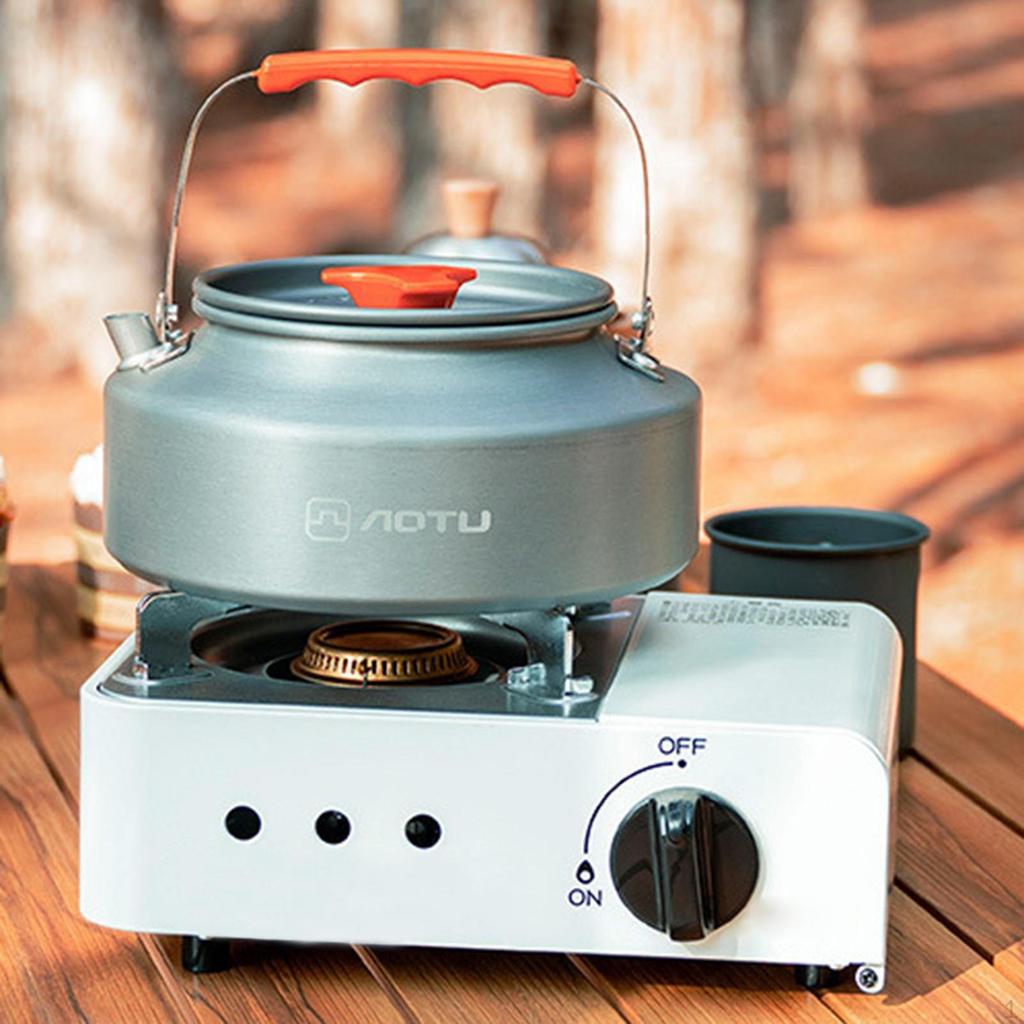 Bollitore da campeggio 1,6 / 2L con scambiatore Compatto Portatile Tè Escursionismo all'aperto Picnic
