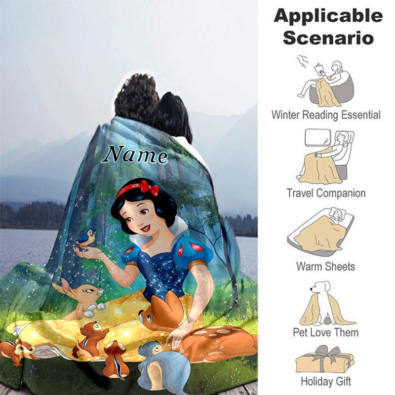 Custom 1pc Snow White's Royal Adventure Blanket, Soft And Comfortable Blanket, Casual Warm, Camping Travel Blanket, Good Birthday Gift Q90813