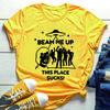 Funny Beam Me Up This Place Sucks Tshirt Retro Fashion Tv Shirt Streetwear Retro St5 Shirts Unisex Short Sleeves Casual Tops