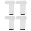 4Pcs Set Square‑Shaped Aluminum Alloy Adjustable Furniture Cabinet Table Sofa Legs Support(Square Furniture Leg