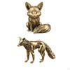 Fox Figurine for Office Desk Micro Landscape Animal Sculpture Tea Pet
