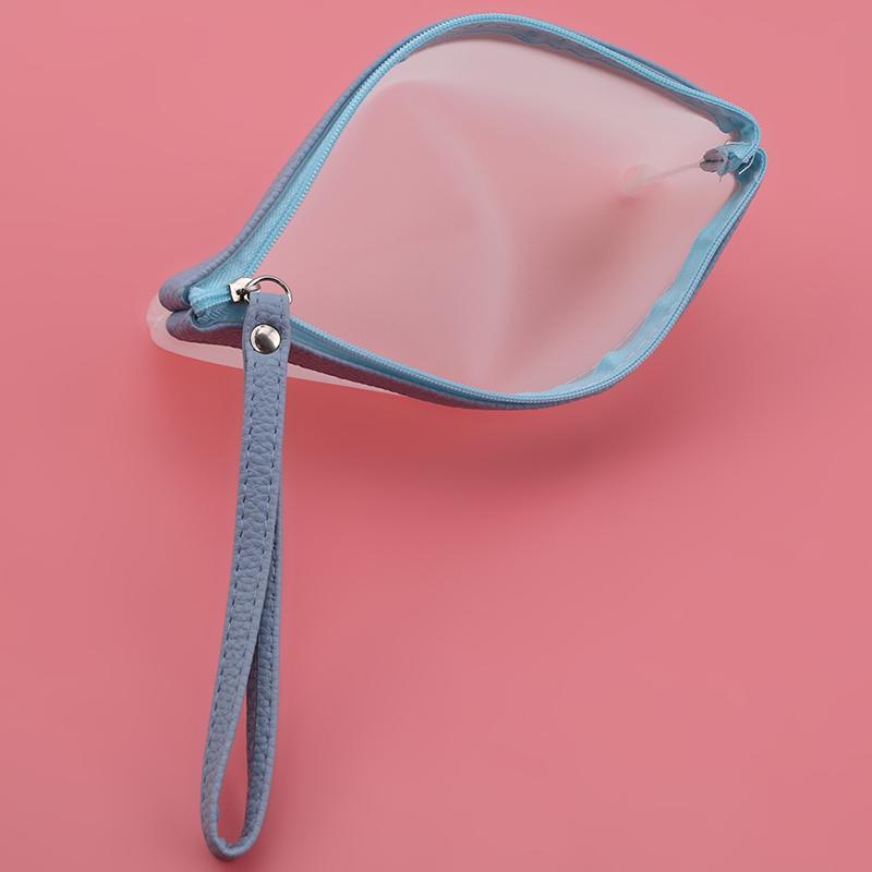 Solid Color Transparent Matte Pencil Bag Jelly Glue Student Pencil Bag Stationery Pencil Case