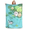Chiikawa Fishing Plush Blankets Child  Flannel Throw Blanket For Bedroom Warm Soft Custom Quality Bedspread Birthday Present