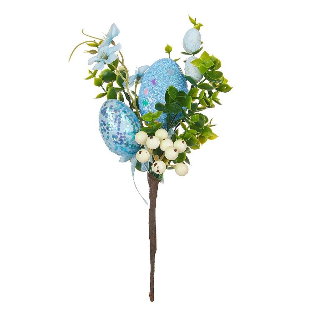 

Пенопластовые яйца Ветка дерева Искусственное растение Креативные букеты из пасхальных яиц Фестивальная вечеринка синий