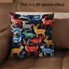 2D Boho Folk Animal Embroidery Style Throw Pillow Covers Pattern Cushion Cover Suitable For Sofa Bedroom Car Pillow Cover