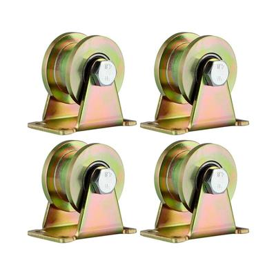 2" Groove Wheel, H-Type Heavy Duty Rigid Caster for Square Tube Track, Rolling Gate, Industrial Machines, Heavy Door, Load 680KG