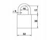 LOB cast iron padlock KSS30