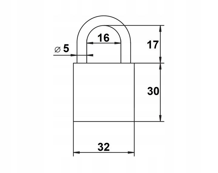 LOB cast iron padlock KSS30