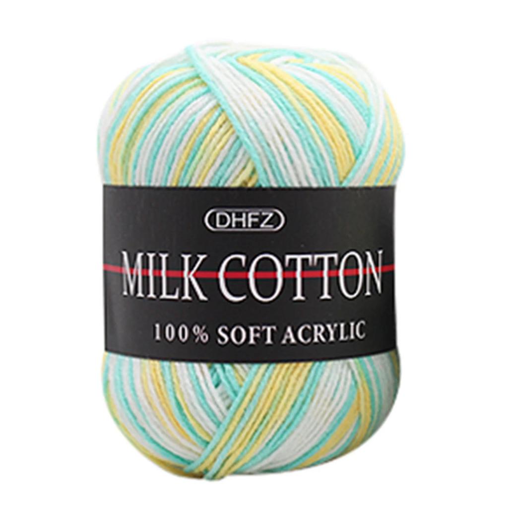 Colorful Hand Knitting 50g Knitting Crochet Milk Soft Baby Cotton Wool Yarn