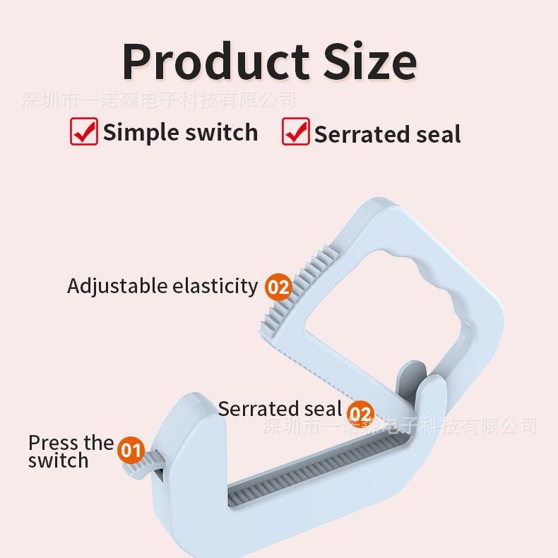 Multi-Purpose Strong Food Bag Clips Airtight Safety Sealing Clamps for Bread Snacks Chips-ome Kitchen Travel Storage Solution