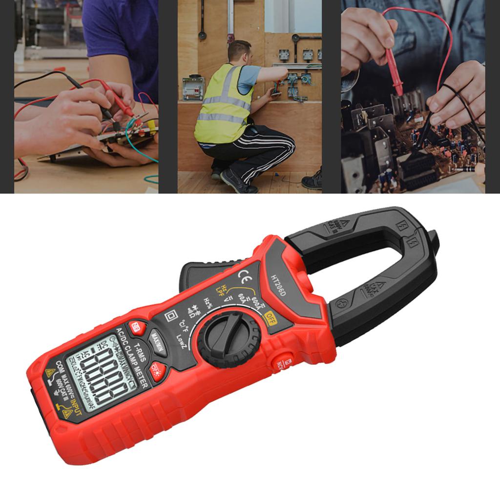 AC Current Digital Clamp Multimeter Clamp Current Voltage Tester Temperature Capacitance NCV600A