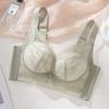 Lace Wire-Free Push-Up Bra: Comfortable, Side Support, Medium-Thick, Soft Shaping with Letter Pattern