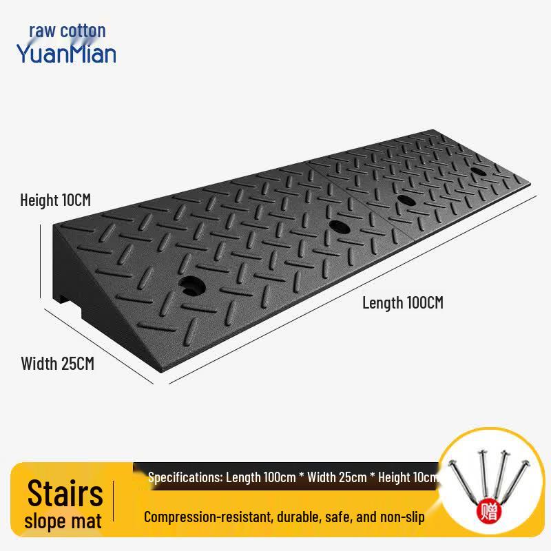 Heavy-Duty Rubber Curb Ramp