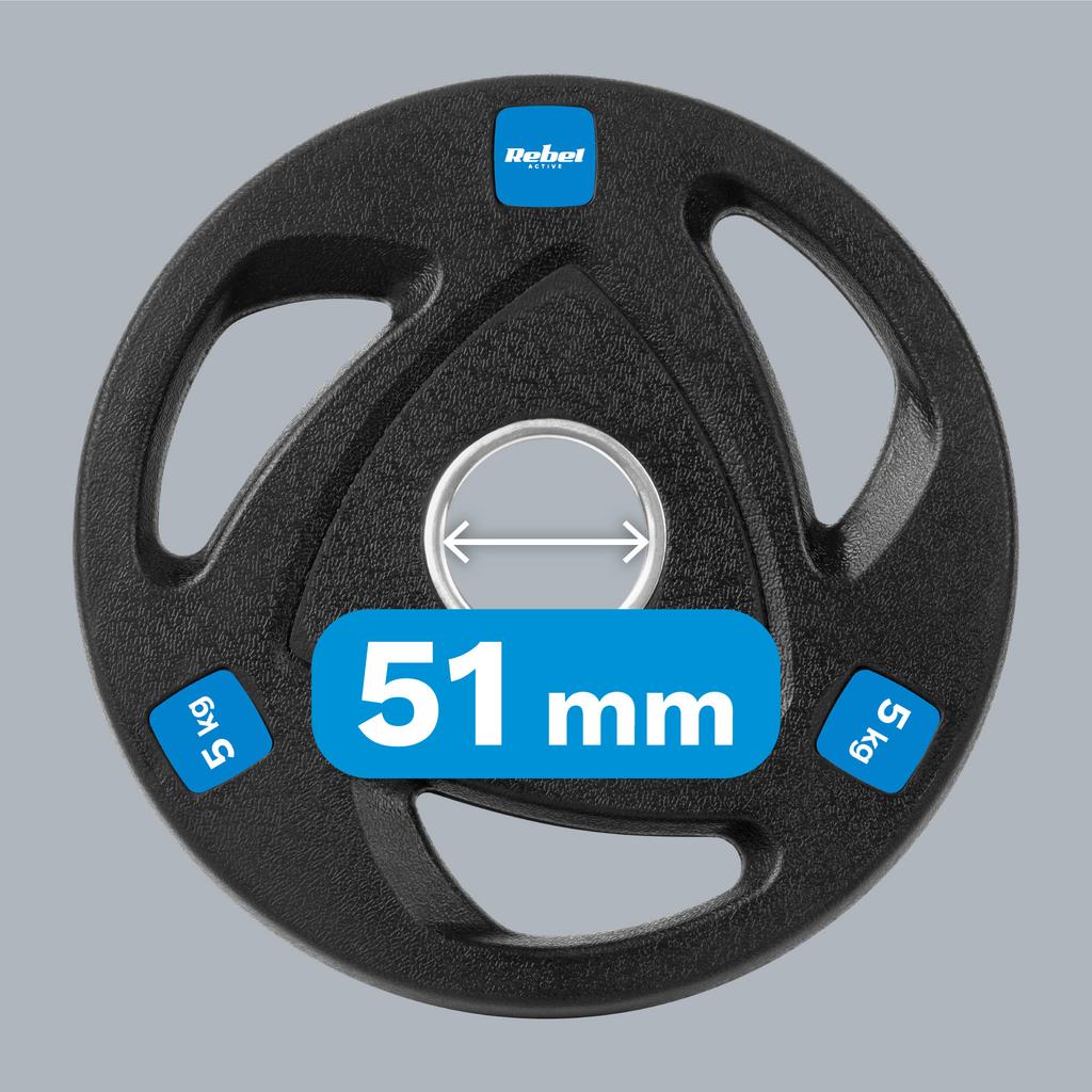 Cast Iron Olympic Weight Set 4X5Kg 20Kg 51Mm Rebel Plates